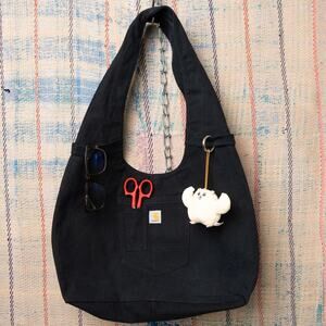 Upcycled carhartt hobo bag